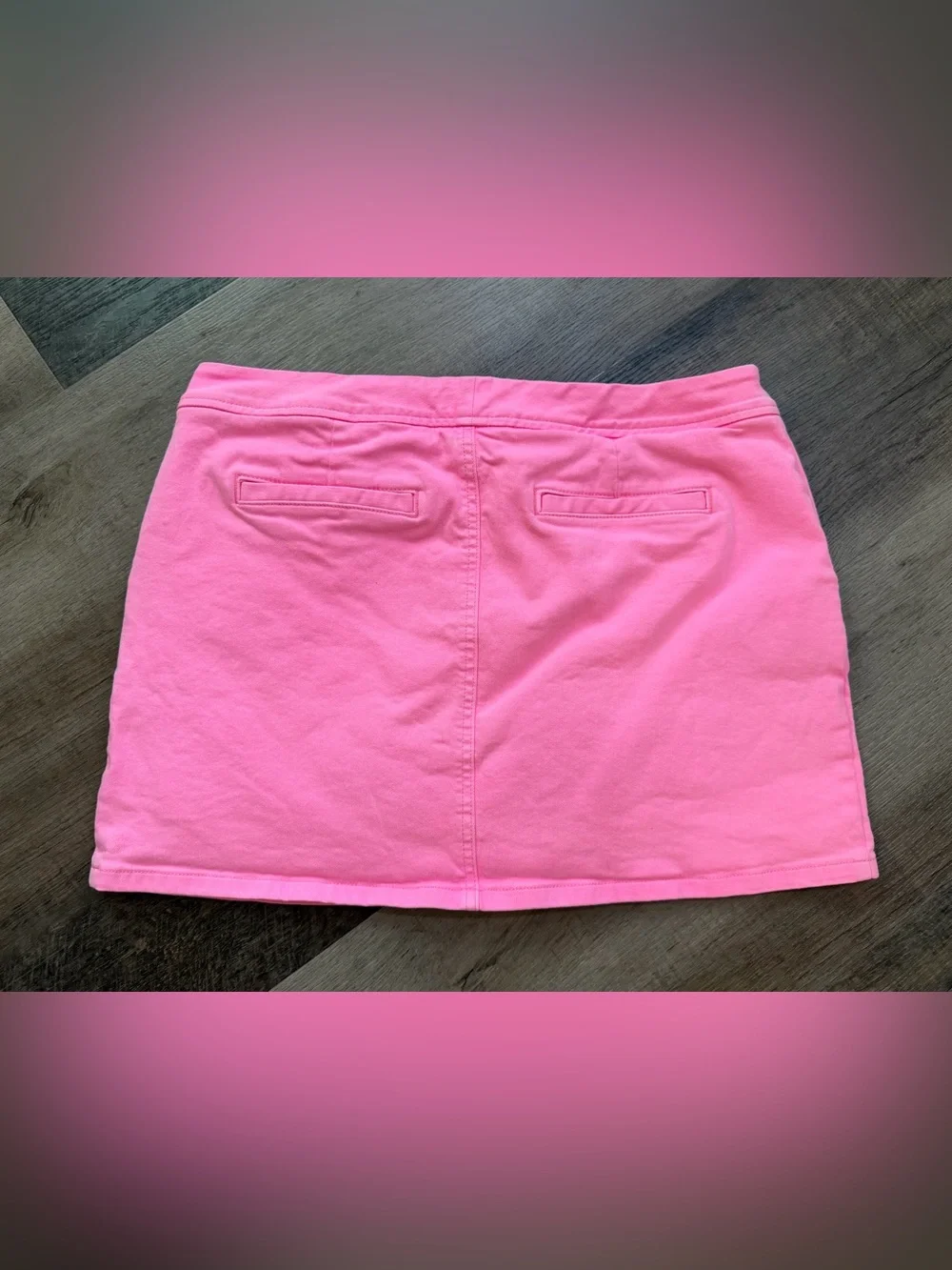 Lilly Pulitzer Colette Pink Denim Skort Skirt Size 10